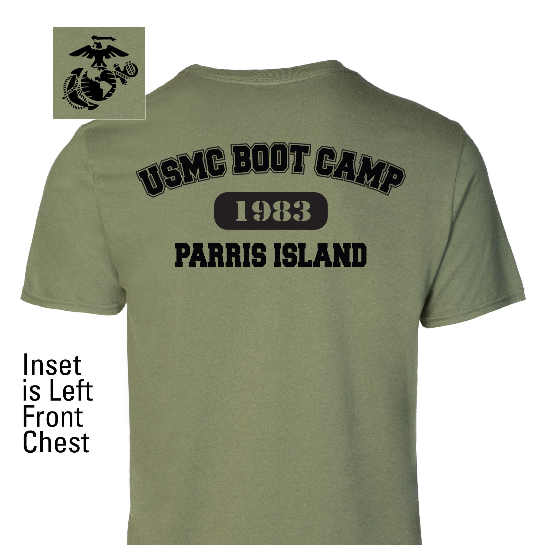 USMC Boot Camp T-Shirt – Personalized Graduation Year & Location