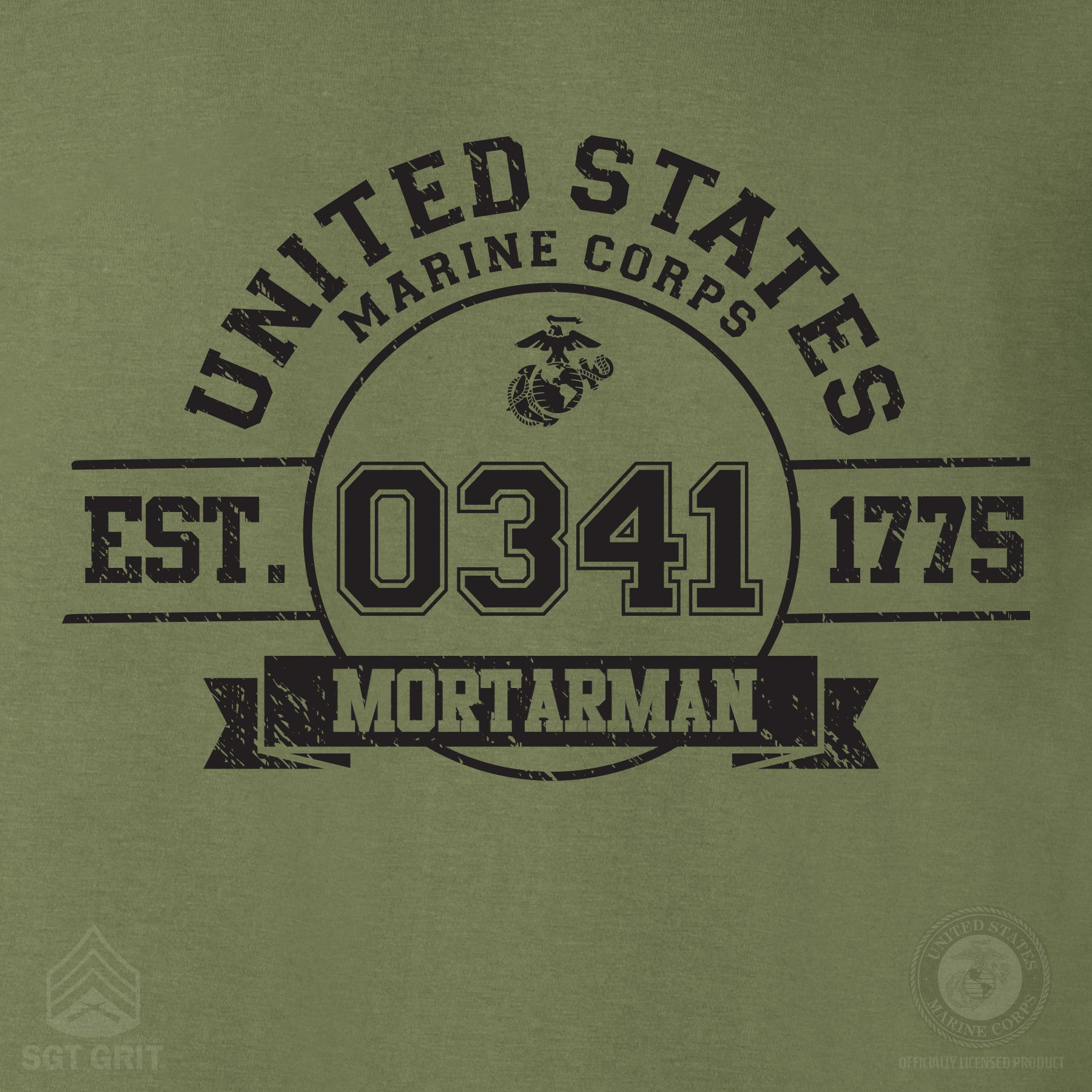 Choose Your Marine MOS Est. 1775 T-shirt- Back Design – SGT GRIT