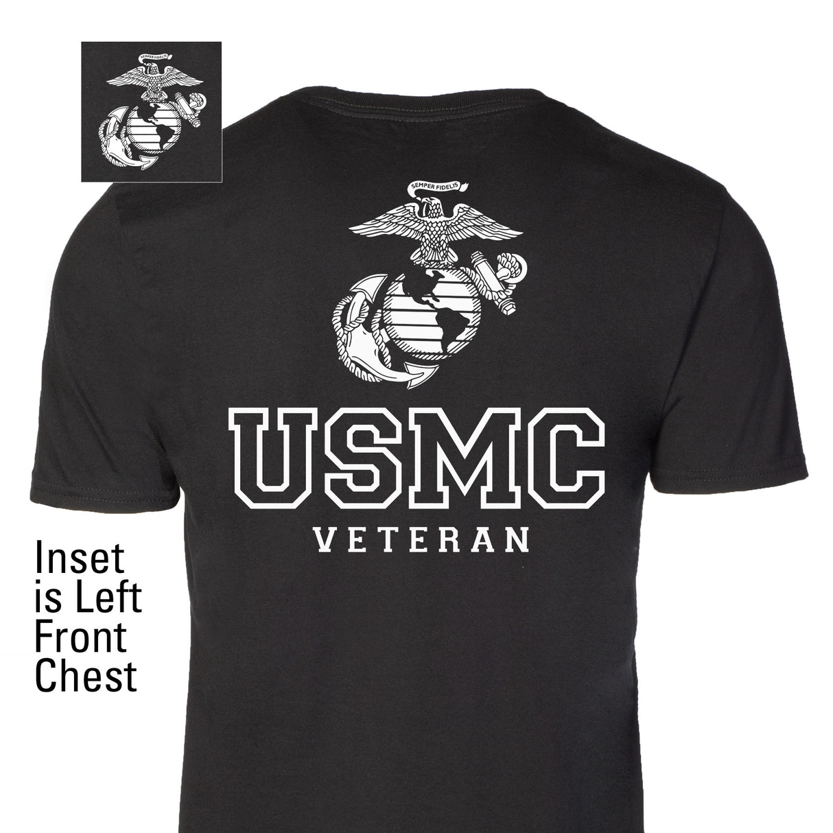 USMC Veteran Tonal T-shirt- Back Design - SGT GRIT