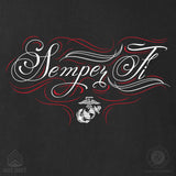 USMC Vintage Script Semper Fi T-Shirt - SGT GRIT