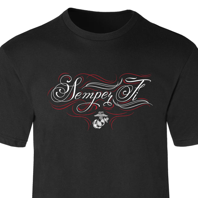 USMC Vintage Script Semper Fi T-Shirt - SGT GRIT
