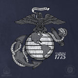 Grayscale Eagle, Globe, and Anchor T-Shirt - SGT GRIT