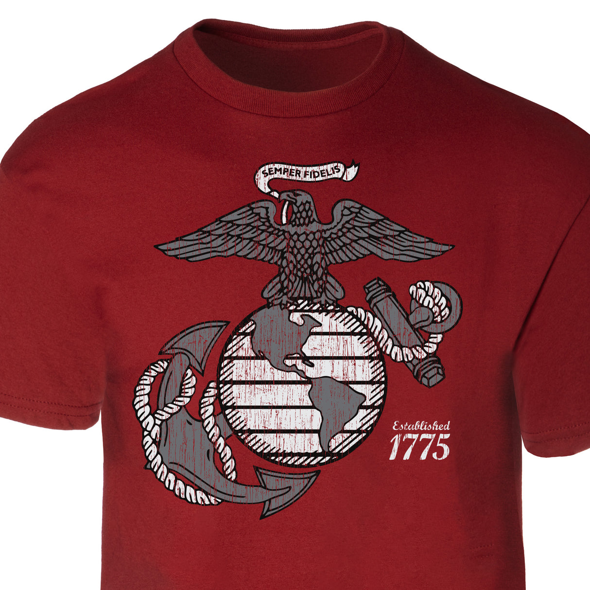 Grayscale Eagle, Globe, and Anchor T-Shirt - SGT GRIT