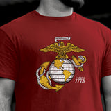 Gold Eagle, Globe, and Anchor T-Shirt - SGT GRIT