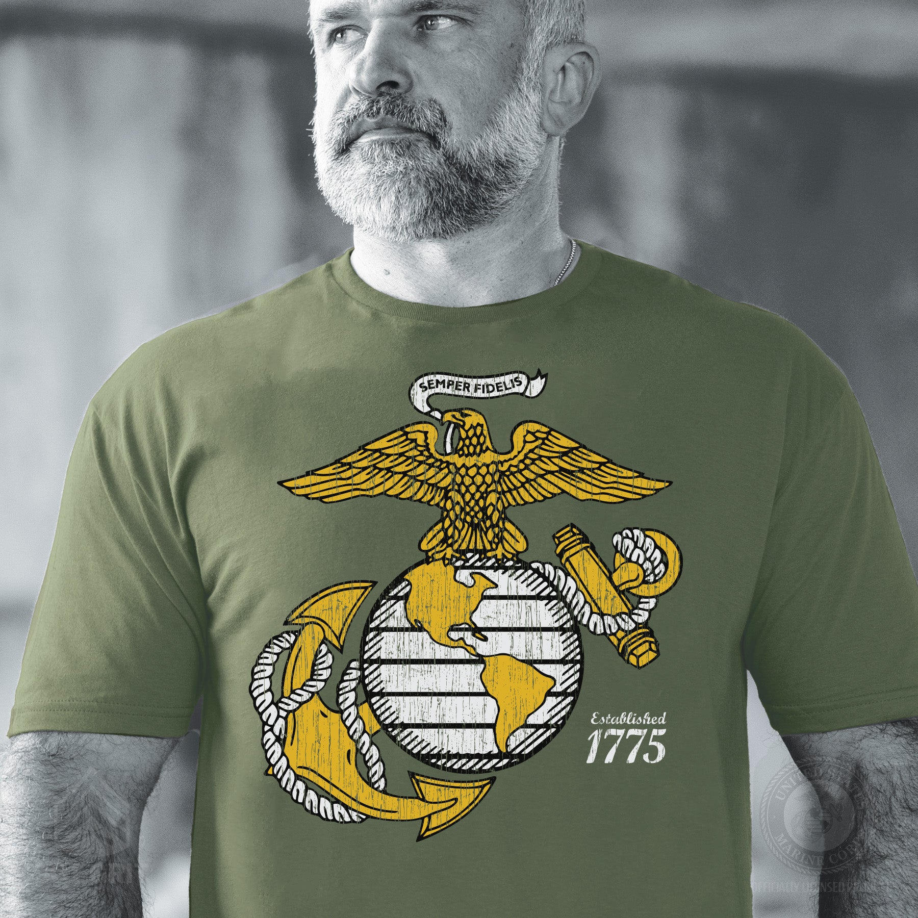Gold Eagle, Globe, and Anchor T-Shirt – Official USMC Gear – SGT GRIT