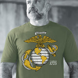 Gold Eagle, Globe, and Anchor T-Shirt - SGT GRIT
