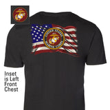 Marine Corp Flag and Seal T-Shirt- Back Design - SGT GRIT