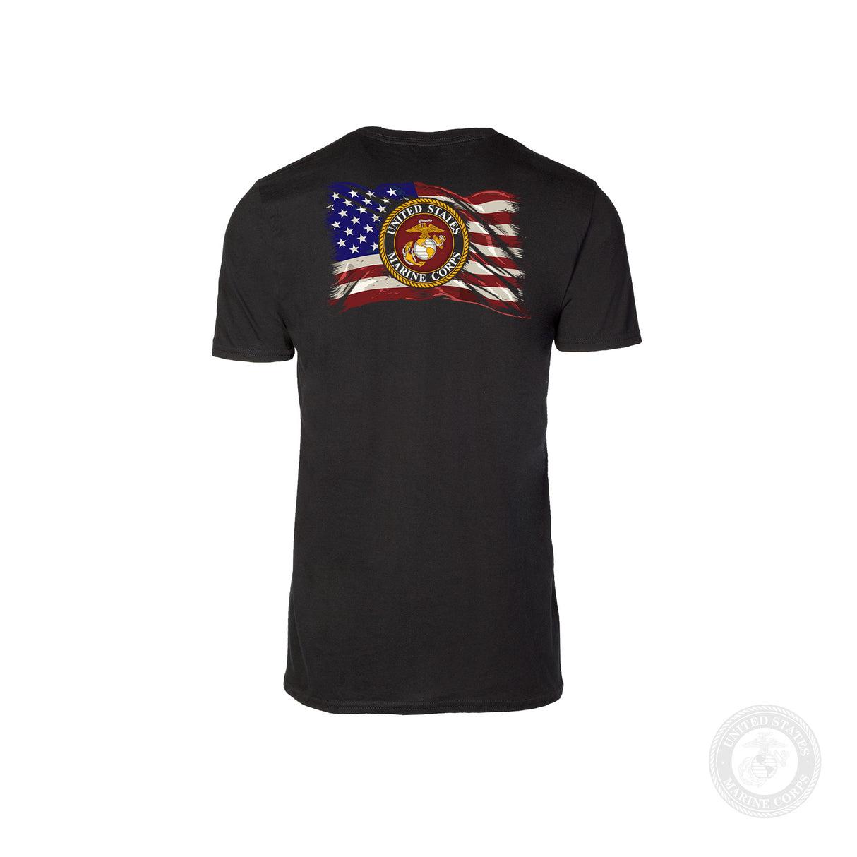 Marine Corp Flag and Seal T-Shirt- Back Design - SGT GRIT