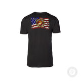 Marine Corp Flag and Seal T-Shirt- Back Design - SGT GRIT