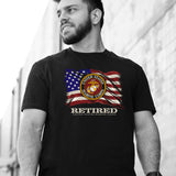 Retired Marine Corps Flag and Seal T-Shirt - SGT GRIT