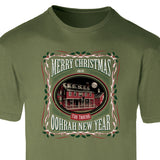 USMC Tun Tavern Christmas T-Shirt- OD Green - SGT GRIT