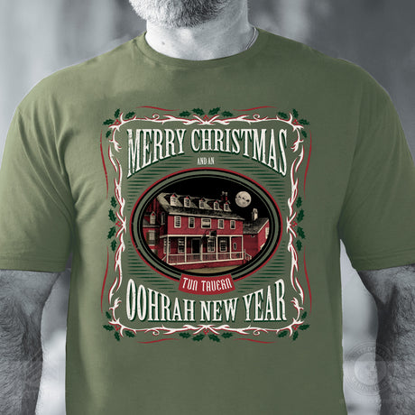 USMC Tun Tavern Christmas T-Shirt- OD Green - SGT GRIT