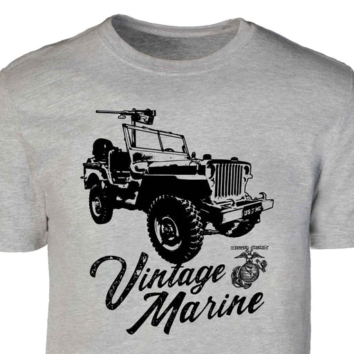 Vintage Marine Jeep Full Front T-shirt - SGT GRIT