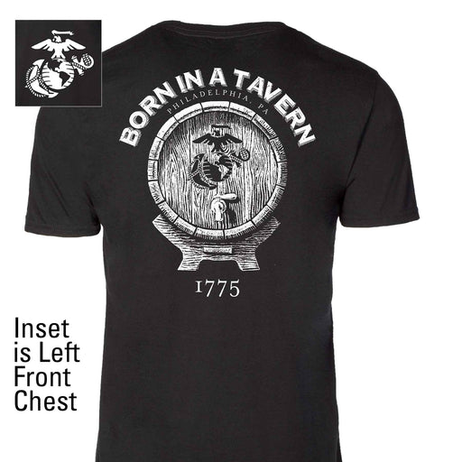 Born In A Tavern Back With Left Chest T-Shirt - SGT GRIT