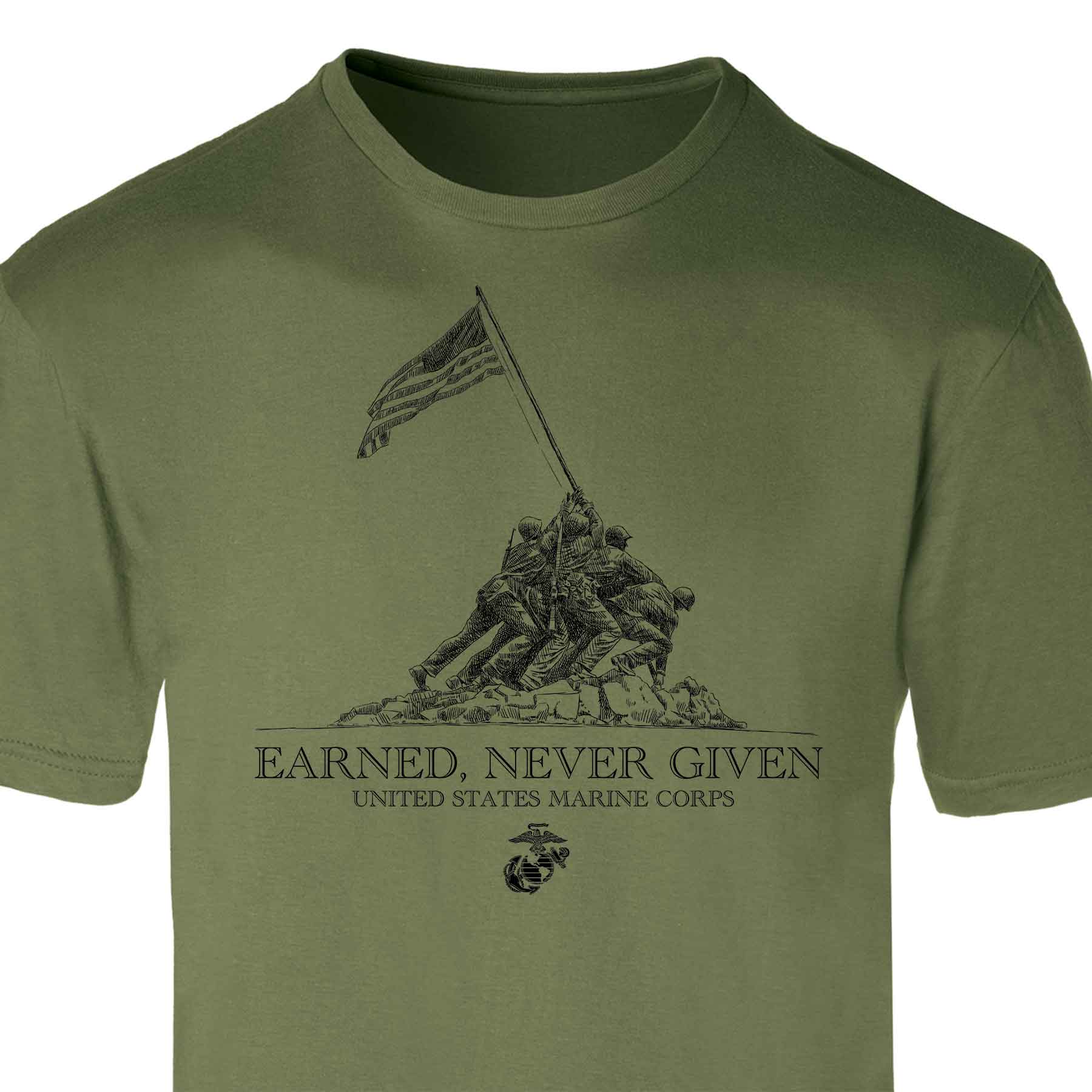 USMC Earned Never Given T-shirt – SGT GRIT