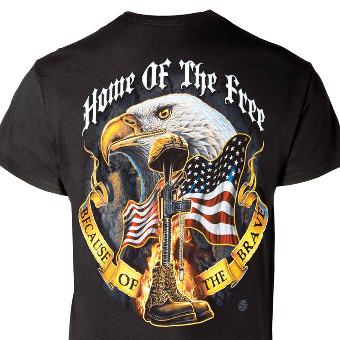 Home Of The Free Because Of The Brave T-shirt - SGT GRIT
