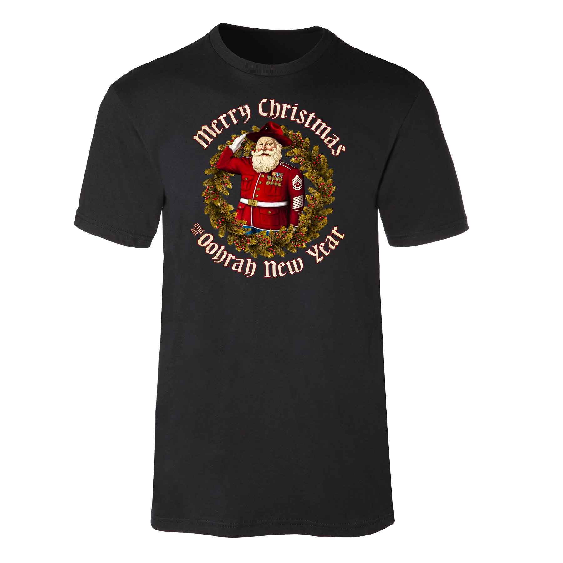 USMC Merry Christmas and Oohrah New Year T-shirt | Marine Corps