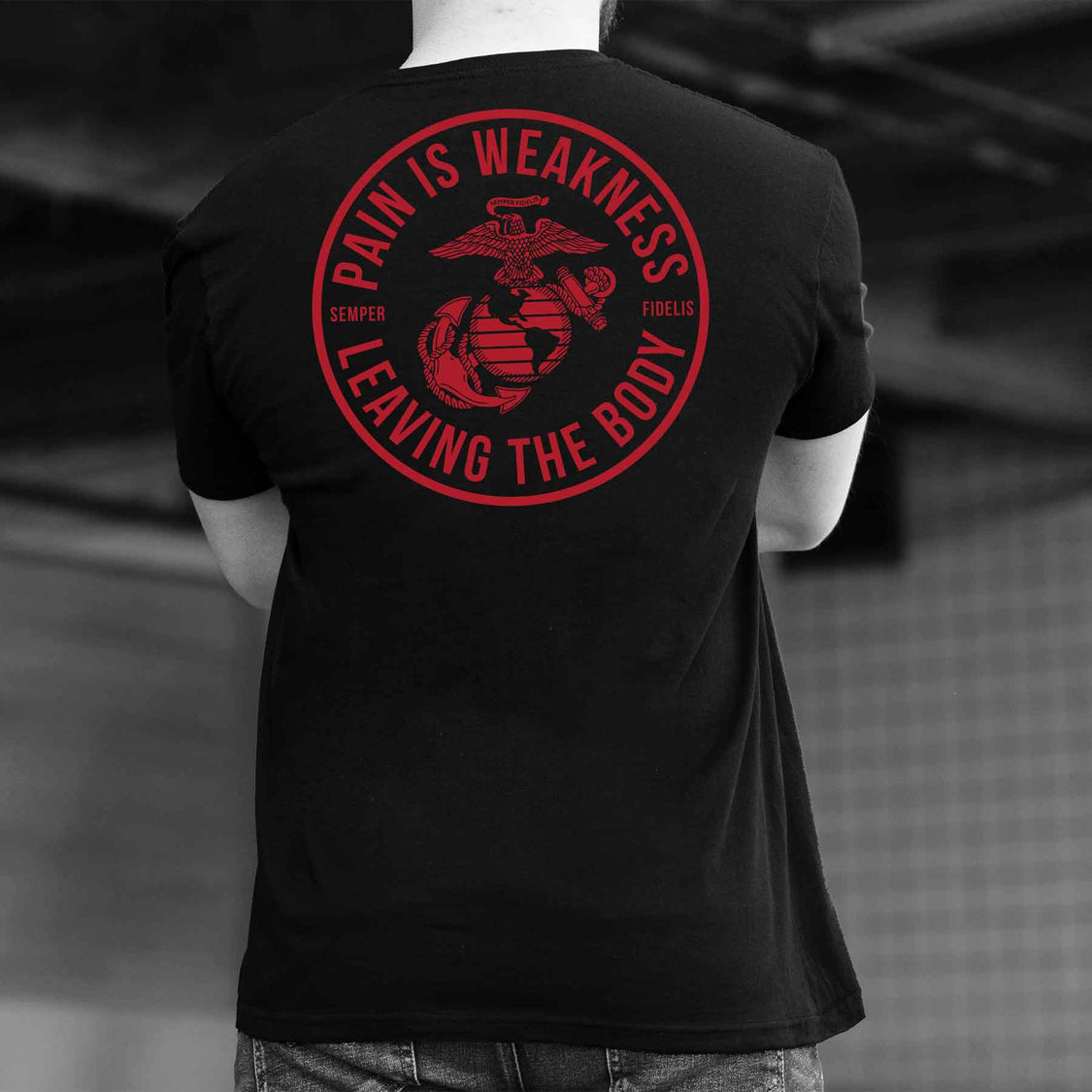 USMC Pain Is Weakness Leaving The Body Tshirt 100 Cotton