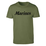 Marines T-Shirt Black on Olive Green - SGT GRIT