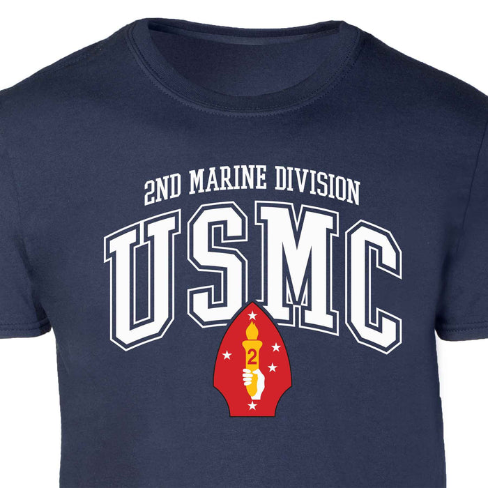 2nd Marine Division Arched Patch Graphic T-shirt - SGT GRIT