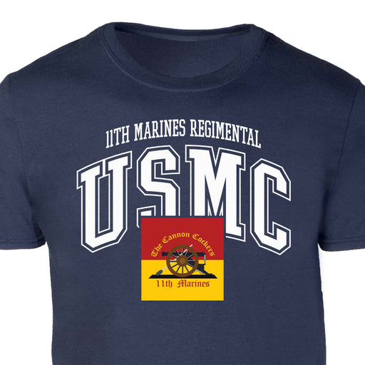 11th Marines Regimental Arched Patch Graphic T-shirt - SGT GRIT