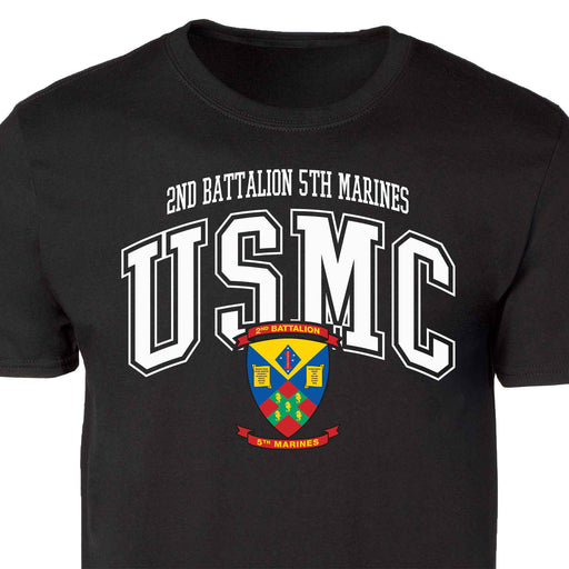2nd Battalion 5th Marines Arched Patch Graphic T-shirt - SGT GRIT