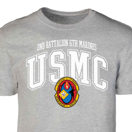 2nd Battalion 6th Marines Arched Patch Graphic T-shirt - SGT GRIT