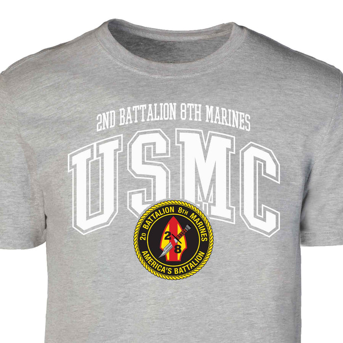 2nd Battalion 8th Marines Arched Patch Graphic T-shirt - SGT GRIT