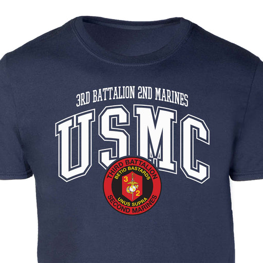 3rd Battalion 2nd Marines Arched Patch Graphic T-shirt - SGT GRIT
