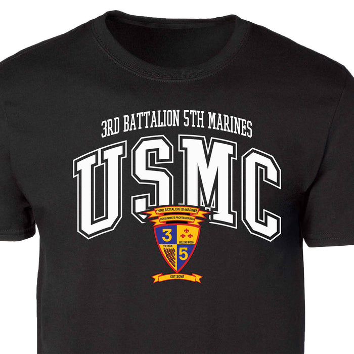 3rd Battalion 5th Marines Arched Patch Graphic T-shirt - SGT GRIT