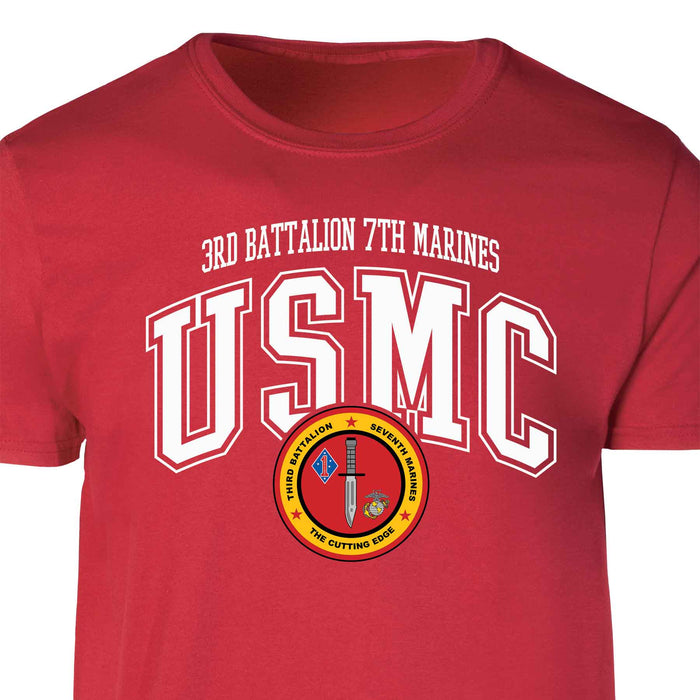 3rd Battalion 7th Marines Arched Patch Graphic T-shirt - SGT GRIT