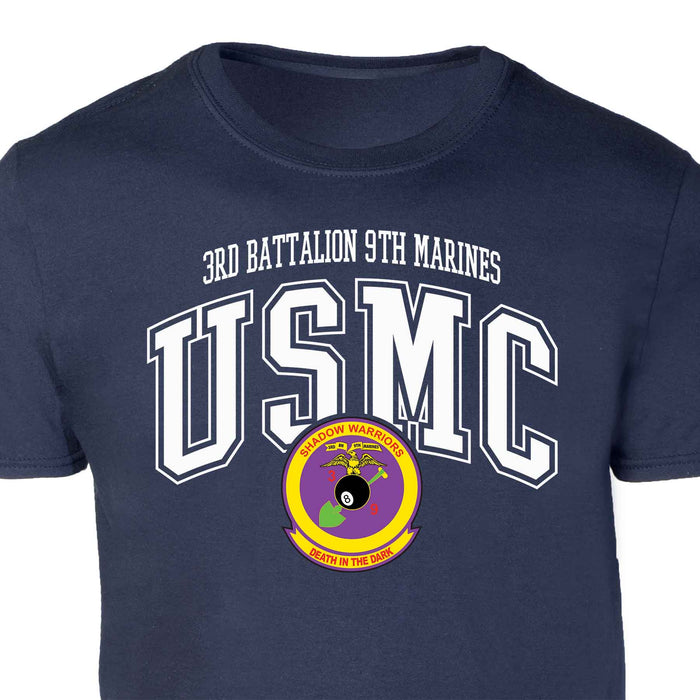 3rd Battalion 9th Marines Arched Patch Graphic T-shirt - SGT GRIT