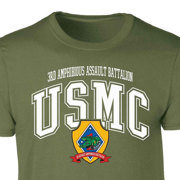 3rd Amphibious Assault Bn Arched Patch Graphic T-shirt - SGT GRIT