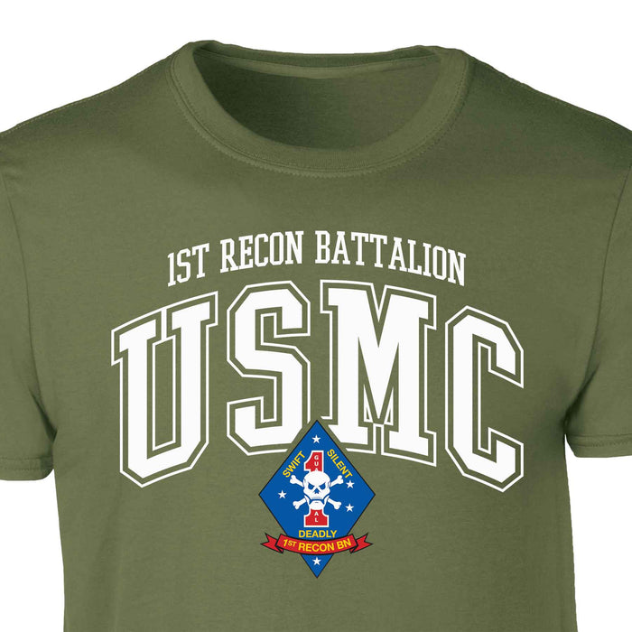 1st Recon Battalion Arched Patch Graphic T-shirt - SGT GRIT