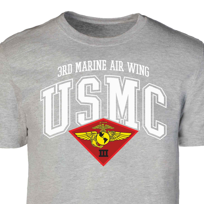 3rd Marine Air Wing Arched Patch Graphic T-shirt - SGT GRIT