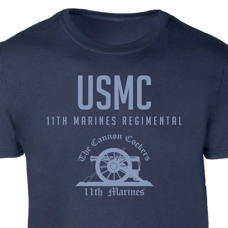 11th Marines Regimental Tonal Patch Graphic T-shirt - SGT GRIT