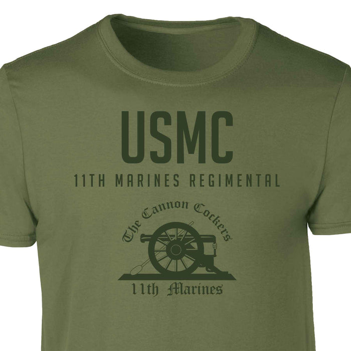 11th Marines Regimental Tonal Patch Graphic T-shirt - SGT GRIT