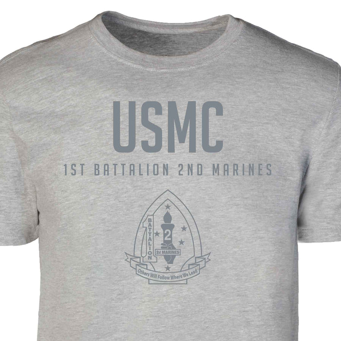 1st Battalion 2nd Marines Tonal Patch Graphic T-shirt - SGT GRIT