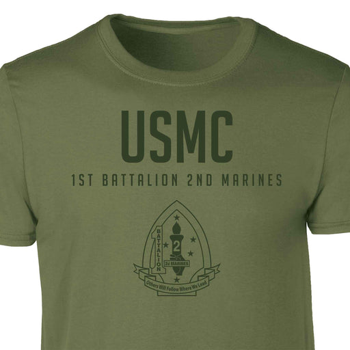 1st Battalion 2nd Marines Tonal Patch Graphic T-shirt - SGT GRIT