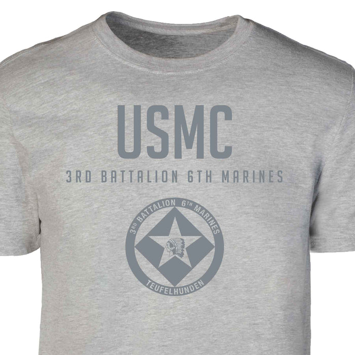 3rd Battalion 6th Marines Tonal Patch Graphic T-shirt - SGT GRIT