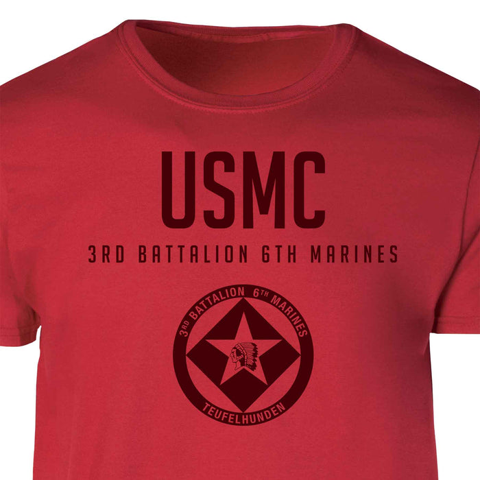 3rd Battalion 6th Marines Tonal Patch Graphic T-shirt - SGT GRIT