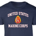 1st Battalion 2nd Marines USMC  Patch Graphic T-shirt - SGT GRIT