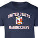 1st Battalion 6th Marines USMC  Patch Graphic T-shirt - SGT GRIT