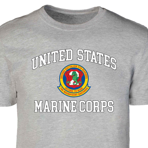2nd Battalion 4th Marines USMC Patch Graphic T-shirt - SGT GRIT