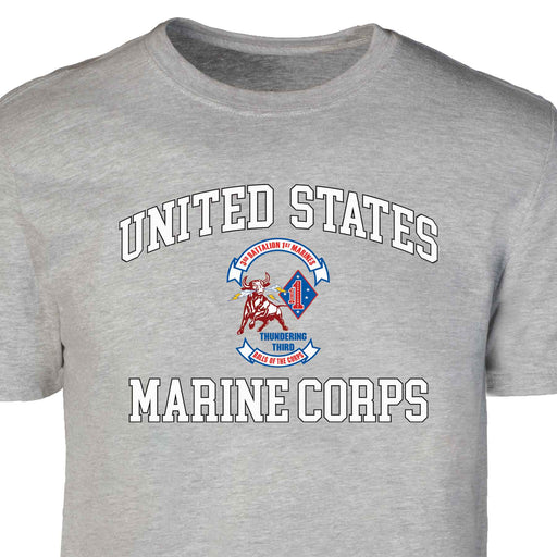 3rd Battalion 1st Marines USMC Patch Graphic T-shirt - SGT GRIT