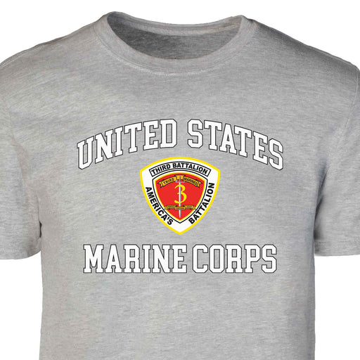 3rd Battalion 3rd Marines USMC Patch Graphic T-shirt - SGT GRIT