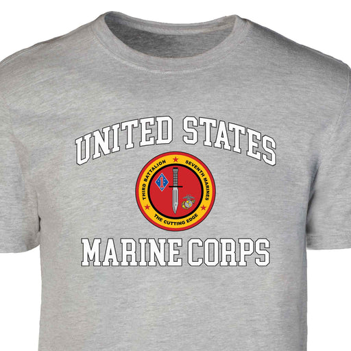 3rd Battalion 7th Marines USMC Patch Graphic T-shirt - SGT GRIT