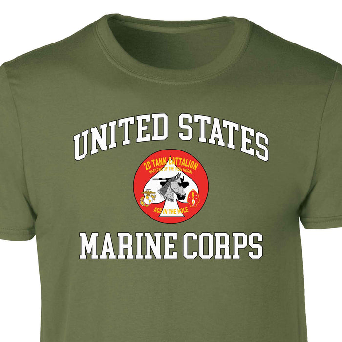 2nd Tank Battalion USMC  Patch Graphic T-shirt - SGT GRIT