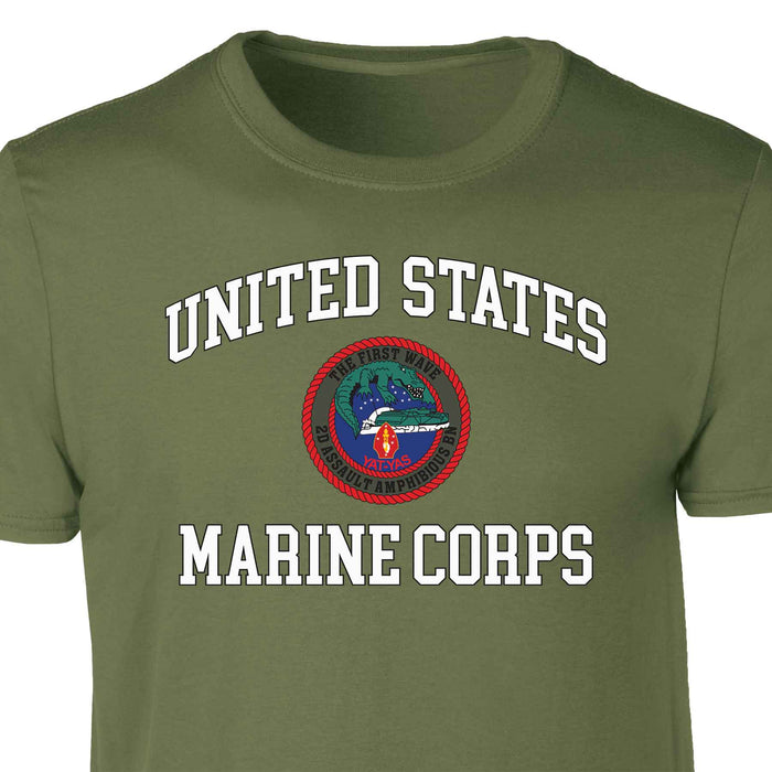2nd Amphibious Assault Bn USMC Patch Graphic T-shirt - SGT GRIT