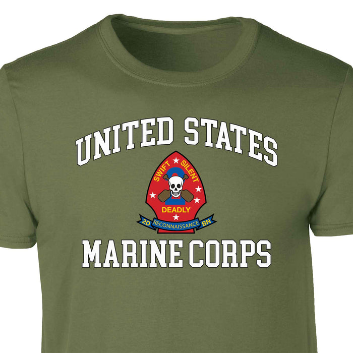 2nd Reconnaissance Battalion USMC  Patch Graphic T-shirt - SGT GRIT